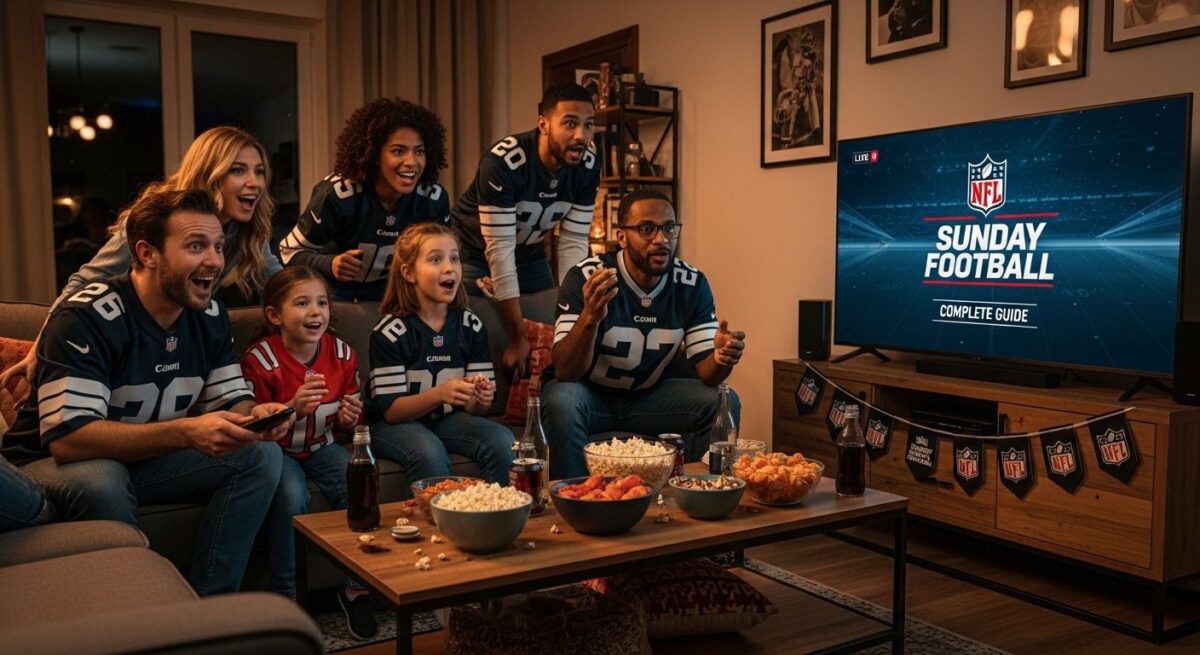 NFL Sunday Night Football living room
