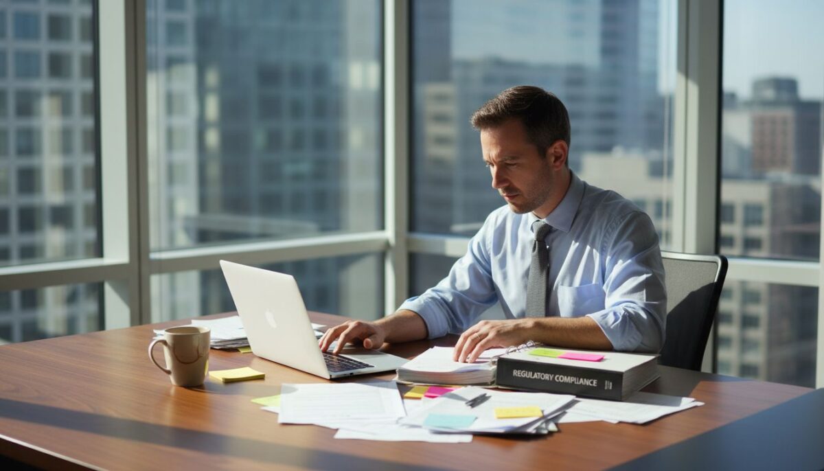 Compliance officer reviews online gambling laws